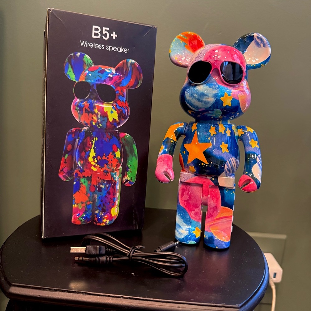 NEW In Box - B5+ Wireless Graffiti Bear Bluetooth Speaker